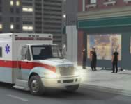 City ambulance car driving online