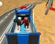 Farm animal transport truck game