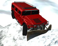 Winter snow plow jeep driving kamionos HTML5 játék
